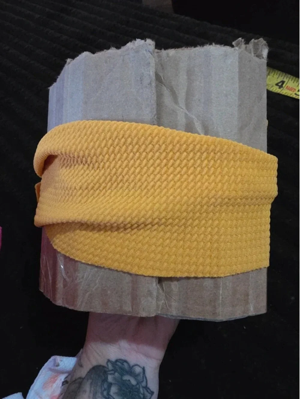 Baby mustard headwrap/bow